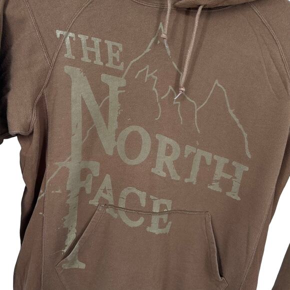 Men's M A5 summit series The North Face scenic mountain hoodie sweatshirt tan - Picture 2 of 6
